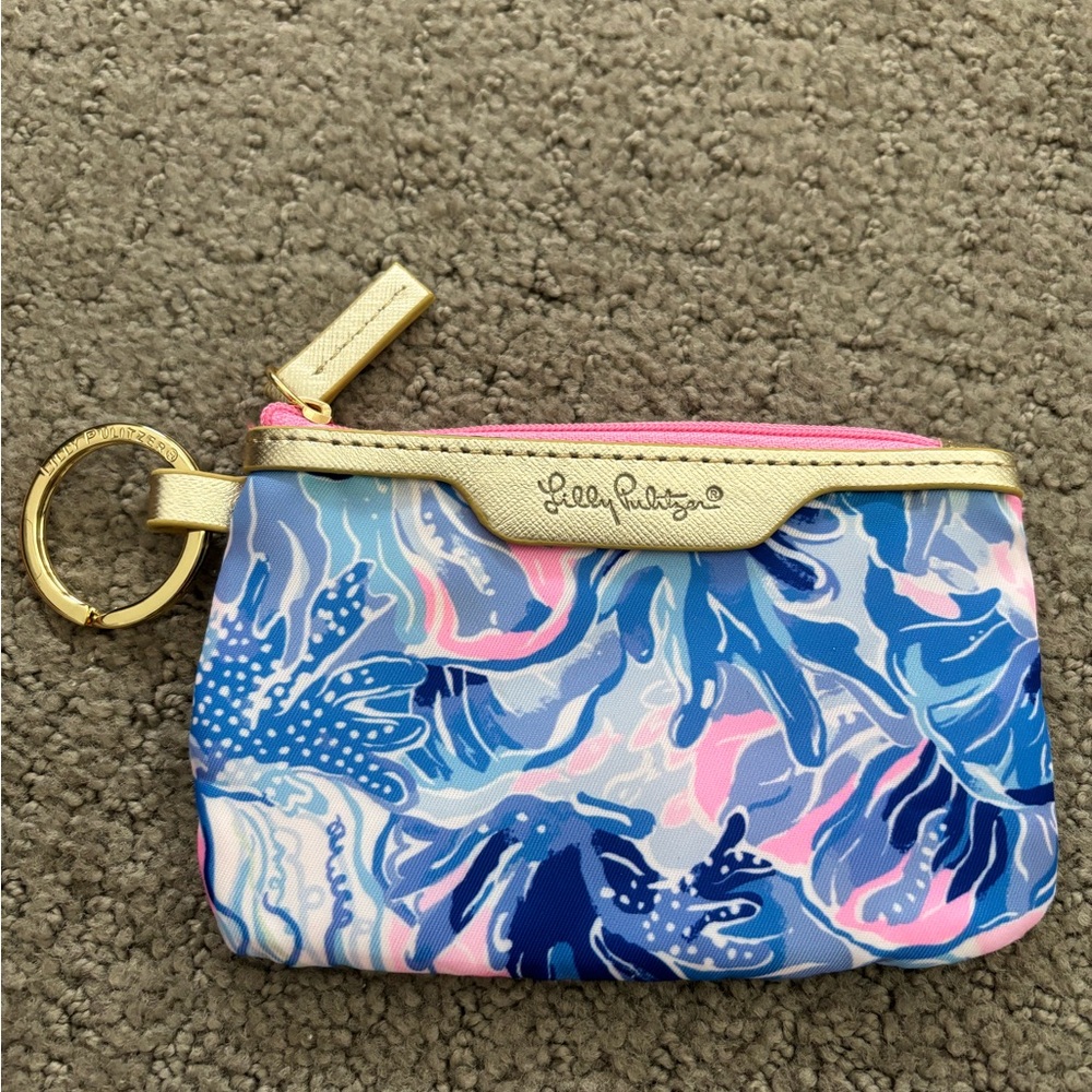 Lilly Pulitzer pink and blue ID Coin purse